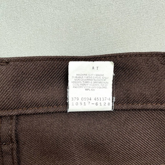 Vintage Levis Sta-Prest Pants Mens 36 Brown Straight Dress Slacks Made USA 90s - Picture 8 of 15